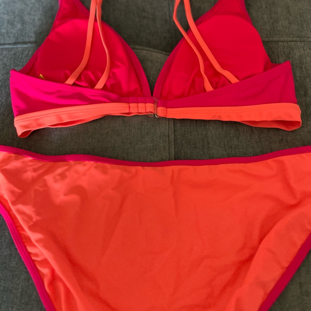 No Boundaries Pink and Orange Bikini - Picture 2 of 4